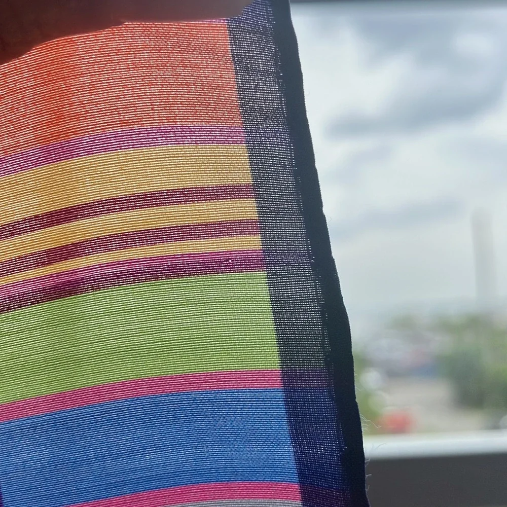 Vintage silk striped scarf